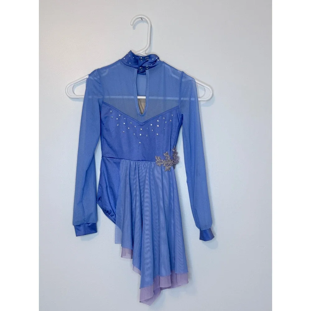 Weissman 14106 Lyrical Dance Costume I'm With You Blue Rhinestone Skirt SC